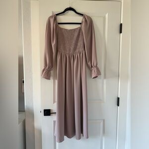 Pinkblush long sleeve midi dress